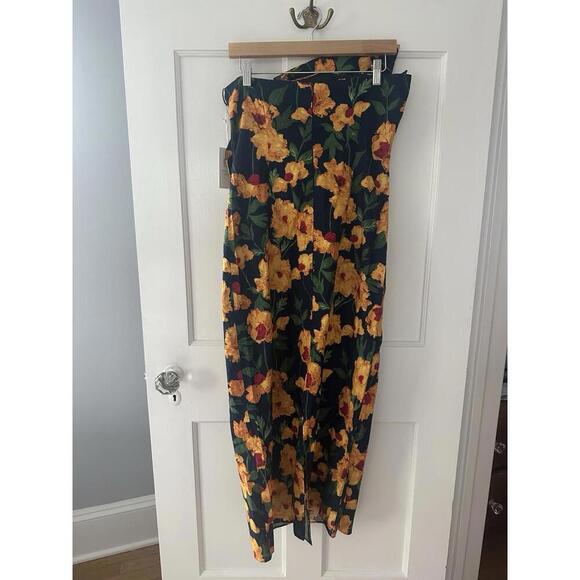 Tuckernuck Hyacinth House Navy + Marigold Floral Ruffle Margot Dress NWT XS - Picture 5 of 6